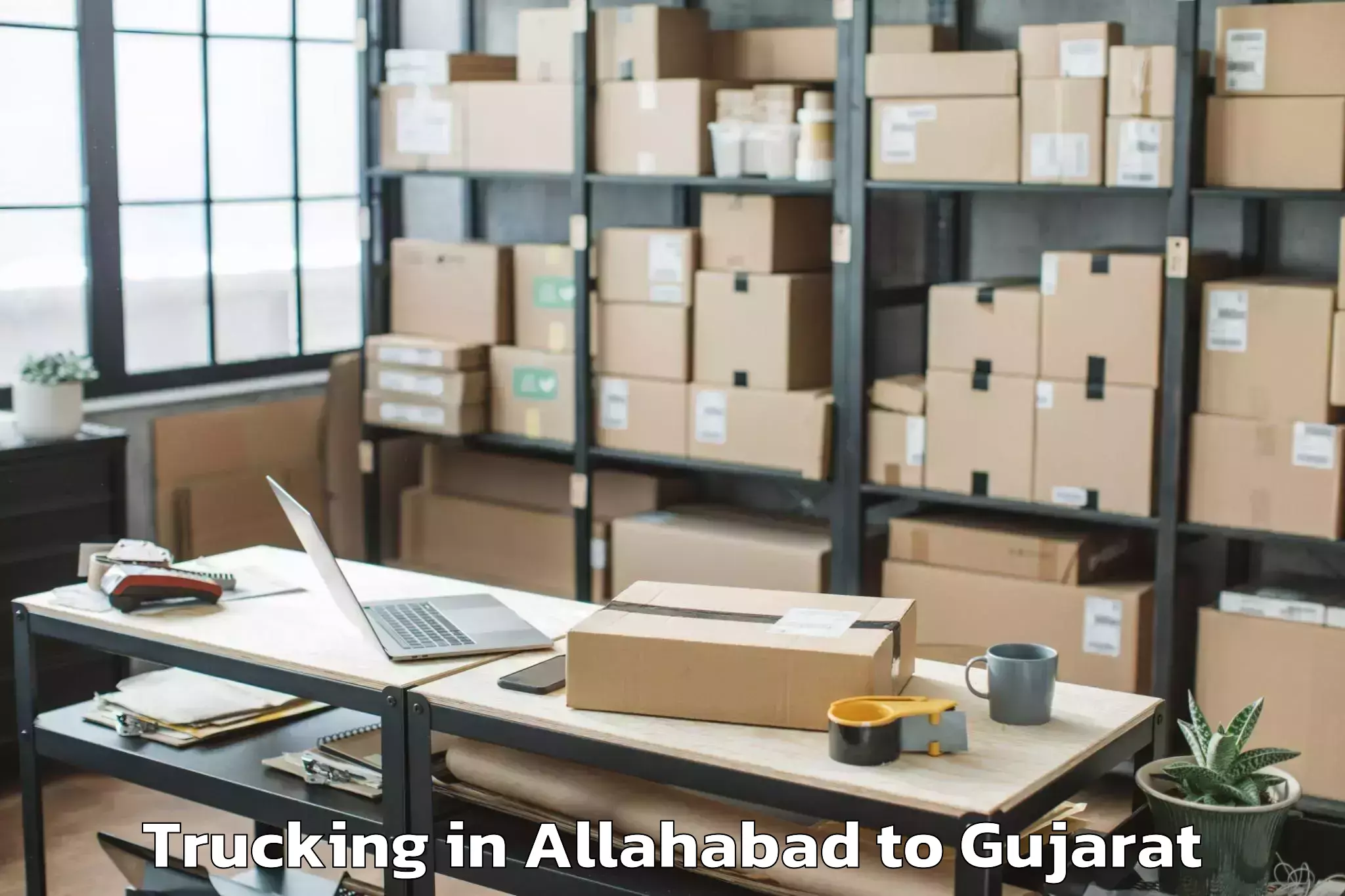 Easy Allahabad to Thasra Trucking Booking